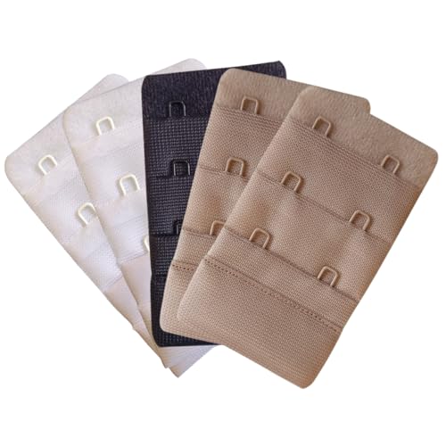 Kit 05 extensor prolongador de sutiã colchete extensor (1PT 2BC 2 BG)