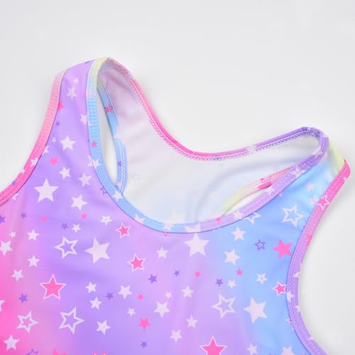 Image of Uhnice Girls Swimsuit Two Piece Tankini Swimwear with Boyshort