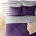 Bedsure Queen Comforter Set - 7 Pieces Reversible Purple Bedding, Queen Size Bed Set for All Seasons, Bed in a Bag with Down Alternative Comforter, Sheets, Pillowcases & Shams