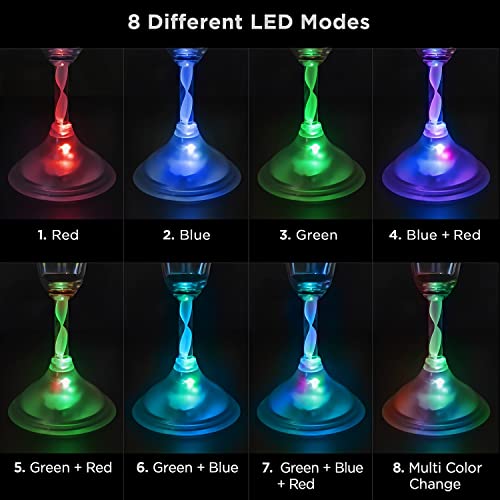 Led Light Up Flashing Wine Goblet Wine Glasses, Set Of 6 #TOP1