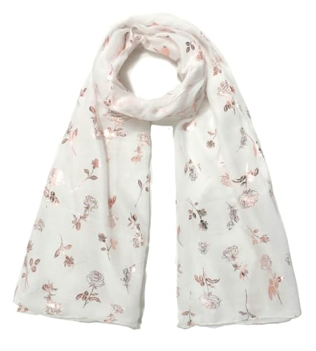 Lightweight Rose Flower Scarf for Women Fashion Head Cover Hijab Scarf Shawl Wraps3