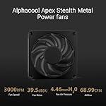 ASUS ProArt LC 360 all-in-one AIO CPU liquid cooler AMD AM4 AM5 & Intel LGA 1700, 1200, 115X support, with illuminated system status meter and three matte black Alphacool Apex Stealth Metal Power fans - Image 4