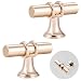Produktbild 6 Pack Cabinet Knobs, T Bar Kitchen Door Handles Brushed Golden Drawer Knobs and Pulls, Cabinet Handles with 12 screws, Kitchen Cupboard Knobs 45mm Overall Lengt