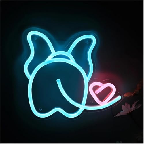 Enseigne au néon éléphant cœur luminaire mural pour fête magasin et club