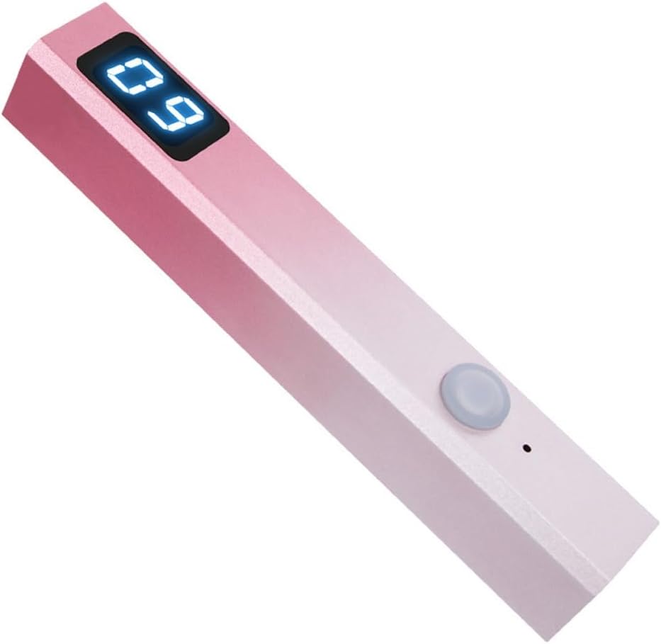 Handheld Nail Art Lamp, Small and Portable Battery Storage Model with Screen Display Phototherapy Lamp(Black-JoJo's Bizarre Adventure1)