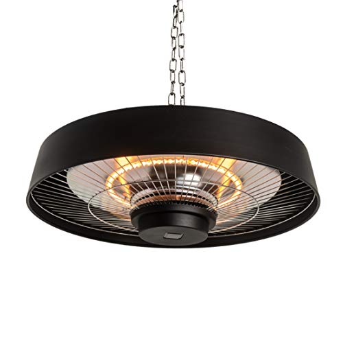 ACTIVA Deckenheizstrahler KATALANA Elektro Heizpilz Heizstrahler Terrassenstrahler Infrarot Decke Heizgerät Infrarotstrahler Wärmestrahler Terrasse Quarzstrahler Leistung: 2000W mit Fernbedienung