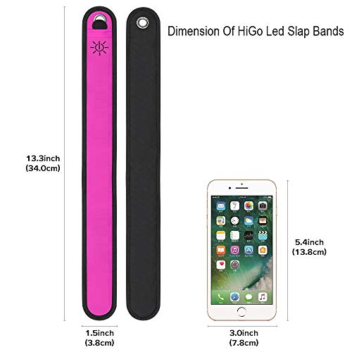 Higo Led Slap Bracelet, Light Up Party Favor Event Wristband, Glowing Sports Safety Armband For Running, Jogging, Cycling (Pink 35Cm) #TOP5