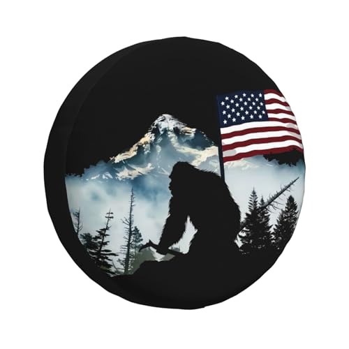 Image of Wild Adventures Spare Tire Cover for Rv SUV Trailer Truck- Funny Cute Decor Tire Cover Polyester Wheel Covers Universal Fit for Outdoor Camper Travel,17 inch