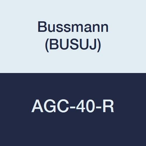 Bussmann AGC-40-R AGC Series Fuse, Fast Acting, 40 Amp, 32V, Glass Tube, 1/4" x 1-1/4", Rohs Compliant (Pack of 5)