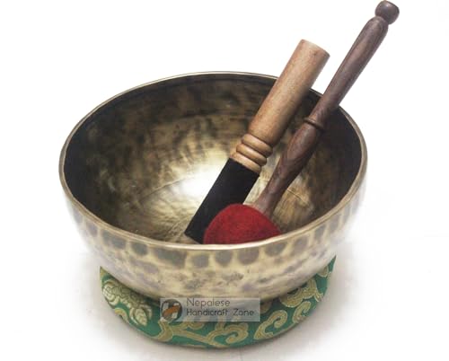 Antique Color Tibetan Handmade Meditation Singing Bowl Sets by Nepalese Handicraft Zone 9
