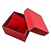collectsound Boîte de rangement carrée en carton pour montres et bracelets - Avec coussin - Rouge