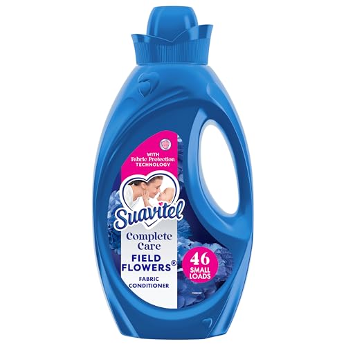 Suavitel Complete Liquid Fabric Softener with Stain Shield Technology, Field Flowers, 46 oz