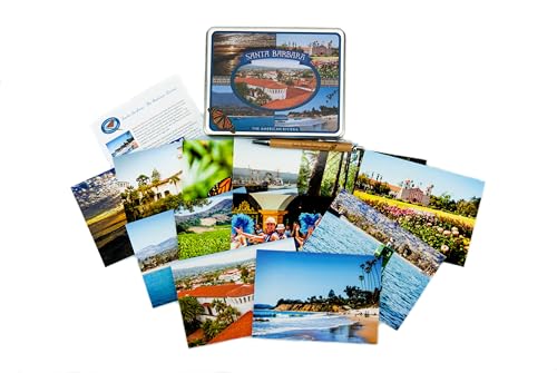 Photo post card set of 12 with custom tin and engraved bamboo pen