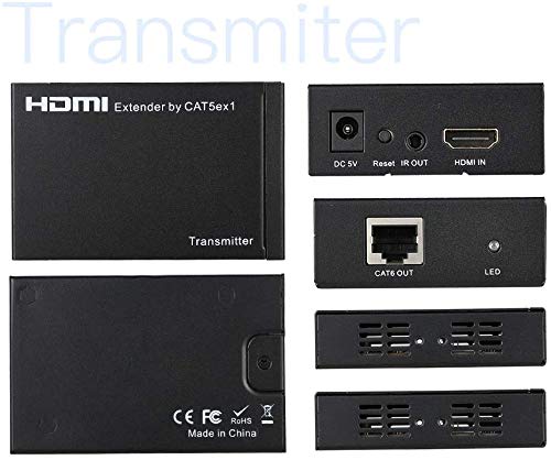 HD Extender Over Single 100M CAT6 (TCP/IP) with IR 1080P Support Repeater Splitter