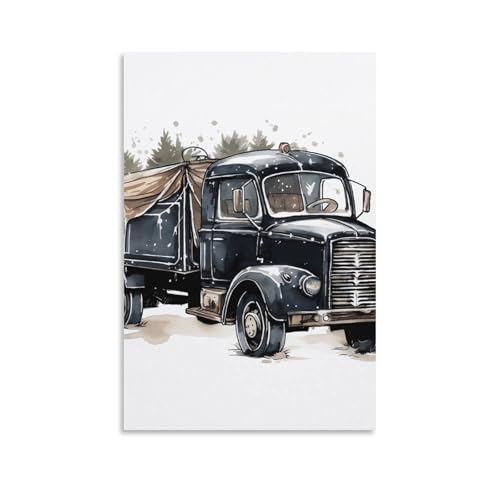 Impression sur toile pour décorer votre chambre avec un grand camion moderne