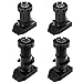 Yeemeen 4Patas de Mesa Regulables Pie para Muebles Altura Regulable 50mm Gabinete Patas Pies de Cocina Encimera Pata de Cocina Armario de Cocina Pies 4Clip para Zócalo de Cocina Capacidad de Carga50kg