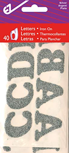 Iron-On Glitzerz Letters 1-1/4-Silver