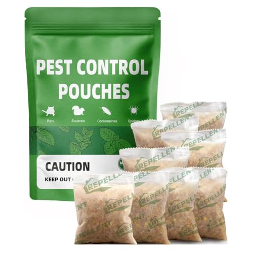 LAQDECDV Pest Control, Mice Repellent Indoor, Mouse Repellant Pouches, Rodent Repellent, Peppermint...