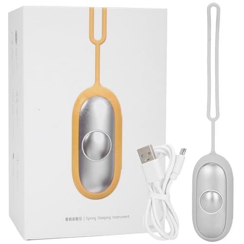 Sleep Aid Device, Carry for Adults Anxiety Relief,USB Rechargeable Microcurrent Insomnia Solution,Portable Holding Sleep Aid for Improved Deep Sleep,Sleep Aid Device Easy to Use (Silver)