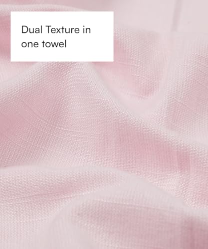 Image of Thirsty Towel, Bamboo Towels for Bath, Super Soft Slub Towel & High Absorbency Towels, Light Weight, & Quick Dry Towels for Bath Large Size, Towel for Bath Men, Women & Kids (Pack of 1 - Powder Pink)