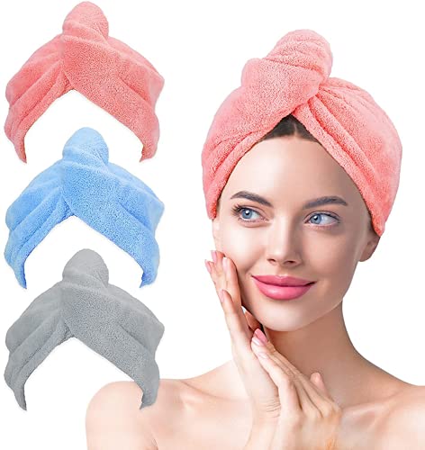 Microfiber-Hair-Towel-3-Pack-Hair-Towel-Wrap-Super-Absorbent-Hair-Towels-for-Women-Anti-Frizz-Hair-Drying-Towel-for-Curly-Long-and-Thick-Hair Microfiber Hair Towel - 3 Pack Hair Towel Wrap Super Absorbent Hair Towels for Women Anti Frizz Hair Drying Towel for Curly, Long and Thick Hair