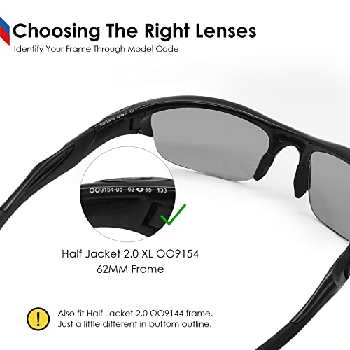 Image of BLAZERBUCK Replacement Lenses & Sock Kit for Oakley Half Jacket 2.0 XL OO9154 Sunglass