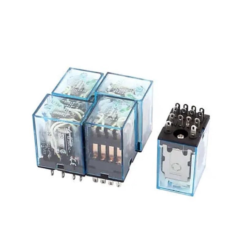 Relais 12V CC 4PDT 5A pour rénovation d'armoire électrique et domotique, x5