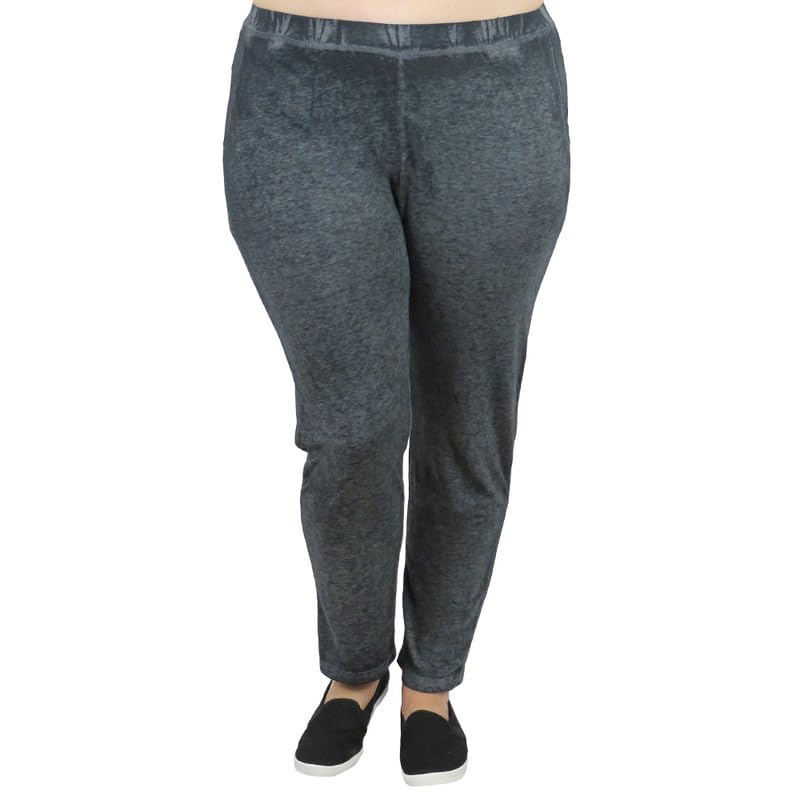 LA CERA Womens Plus Size Stretch Knit Pants