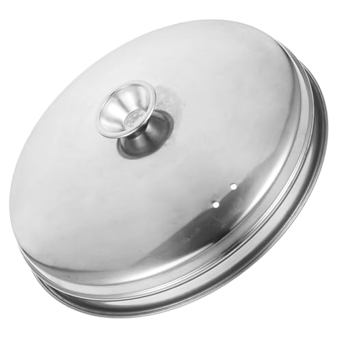 TEHAUX Tapa de Acero Inoxidable para Bistec Diseño de Asa Cubierta para Cocina al Vapor Adecuada para Hogar Restaurante y Hotel Mantiene Frescura y Sabor Original Alimentos