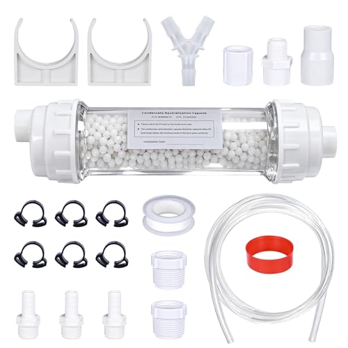 804000074 Condensate Neutralizer Kit Compatible with Rinnai High-Efficiency Boilers & Tankless Heaters Acidic Condensate Neutralizer to Prevent Pipeline Corrosion