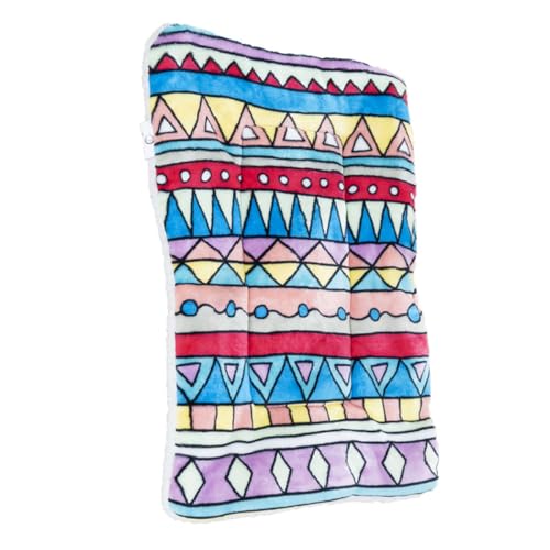 GATHINESS Manta de Invierno para Mascotas Manta Mullida de Felpa Gruesa Tamaño 32x50 Cm para Perros y Gatos Pequeños hasta 7 Kg de Lana de Cordero Diseño Geométrico Vintage Colchón
