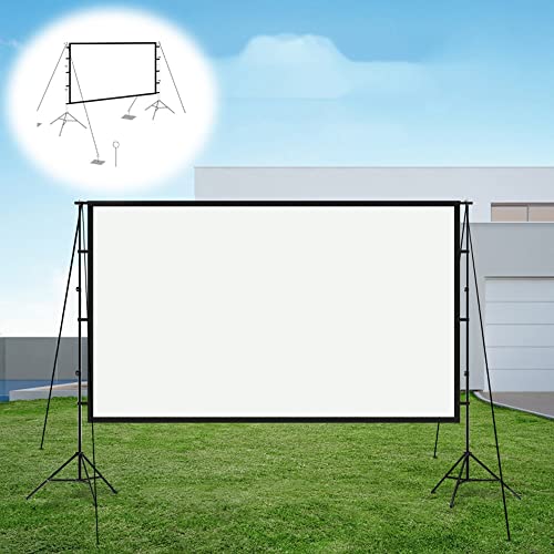 Pantalla para proyector plegable con trípode 100 pulgadas miniatura 2