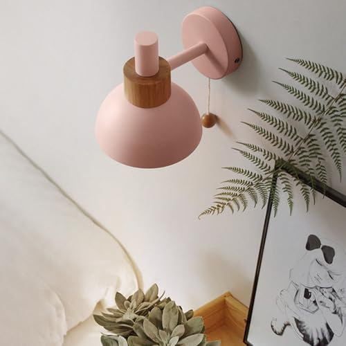 Lámpara de pared con interruptor de tirador y diseño moderno de 1 luz 6