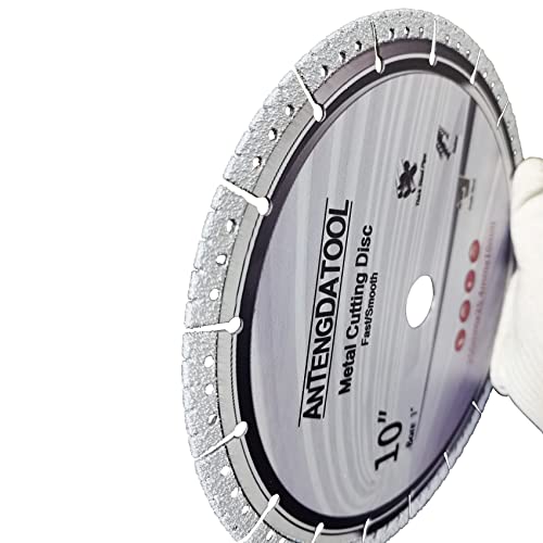 Antengdatool 10 Inch Metal Cutting Diamond Blade, 10"X 1"-5/8" Fast And Smooth Cut Off Wheel For Cast Iron Rebar Carbide Stainless Steel, Pack Of 2(Not For Soft Metal) #TOP2