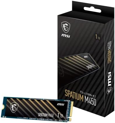 MSI SPATIUM M450 PCIe 4.0 NVMe M.2 1 TB Dahili Oyun SSD 3600 MB/s'ye kadar 3D NAND 600 TBW'a kadar - Görsel 6