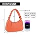 Emperia Tote Shoulder Bag for Women, Hobo Leather purses, Hobo Tote Bags for Women, Women's Shoulder Handbags, Everyday Purse, Braided Top Handle, Orange