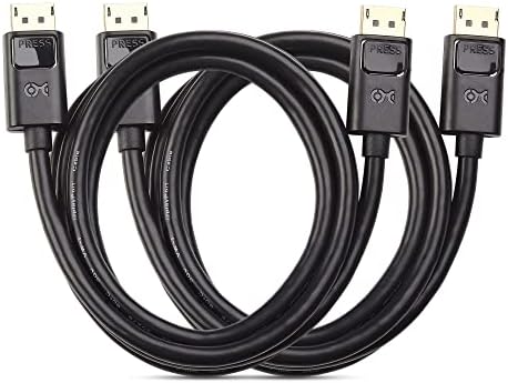 Amazon Com Cable Matters 2 Pack 4k Displayport To Displayport Cable Dp To Dp Cable Display Port Cable 6 Feet 4k 60hz 2k 144hz Monitor Support Electronics