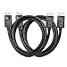 Cable Matters 2-Pack DisplayPort to DisplayPort Cable (DP to DP Cable) 6 Feet - 4K Resolution Ready