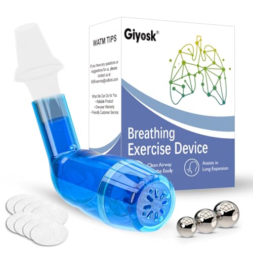 Giyosk Breathing Exercise Device for Lungs, Mucus Removal Flutter, Flutter Valve Mucus Removal...