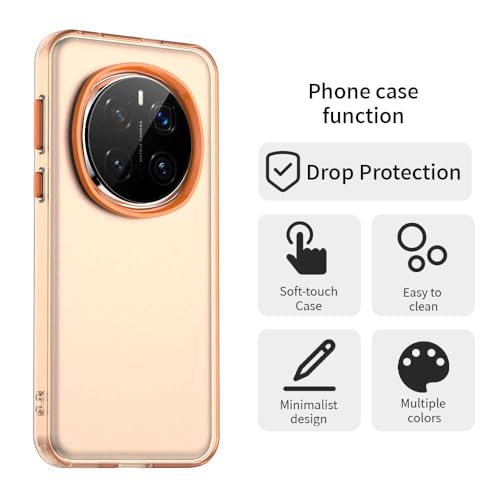 Image of for Honor Magic7 Pro 5G Case PC+TPU+PET Matte Anti-Drop Phone Back Cover - Orange