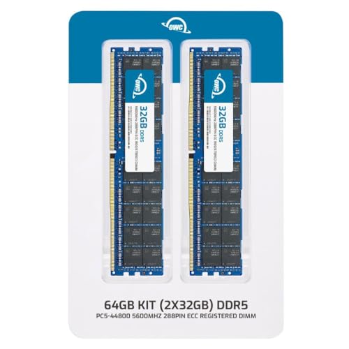 Image of OWC 64GB (2x32GB) DDR5 5600MHz ECC RDIMM 2Rx8 288-pin Memory RAM