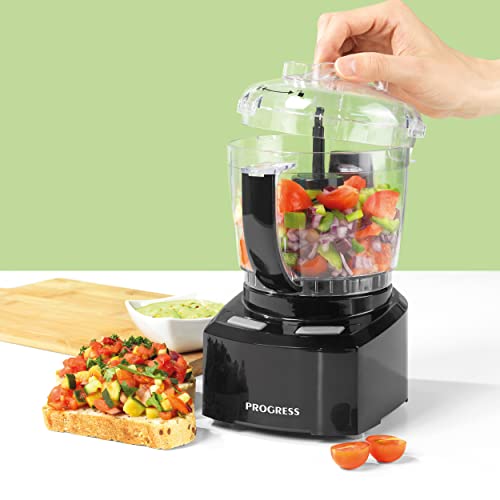 Progress-EK3171P-Mini-Food-Processor-Electric-Small-Chopper-BlendStirChopWhip-Easy-Food-Prep-Make-Baby-Food-Salads-Dips-1-L-Capacity-Stainless-Steel-Blade-Go-Healthy-CompactSpace-Saving