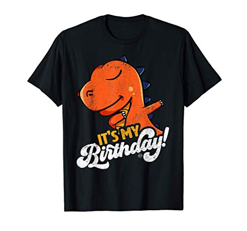 It's My Birthday Cool Graphic Dabbing Dinosaur Gift Bday Camiseta