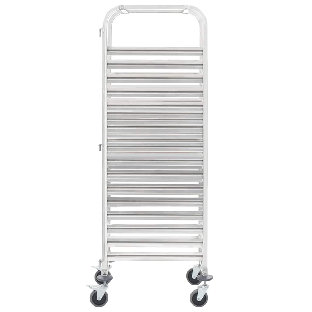 vidaXL Carrito de Cocina 16 Bandejas 38x55x163 cm Acero Inoxidable Cocina Mobiliario Hogar Hostelería Práctico Ruedas Giratorias Robusto Estable