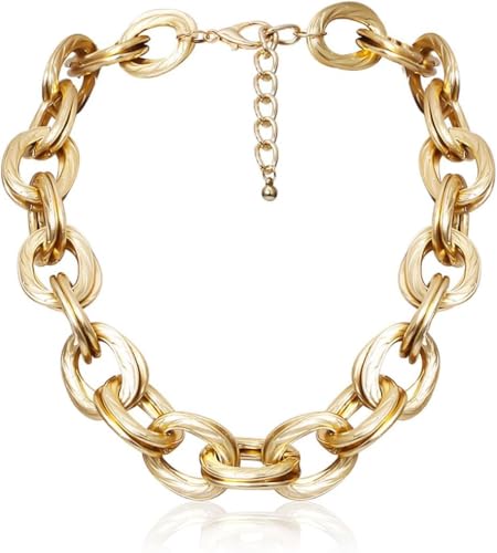 JAKAWIN Chunky Gold Choker Necklace Cuban Link Large Chain Necklaces for Women2