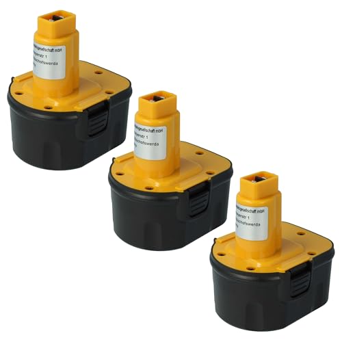 Batterie vhbw 2000mAh 12V haute autonomie pour remplacer Dewalt DE9037 tripack