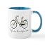 White/Blue Inside - Life Is A Beautiful Ride Mugs