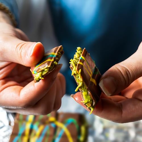 BML 100gram Real Dubai Chocolate Bar Pistachio Kunafa Perfect Dubai Chocolate Gift for Birthday Anniversary Party & Any Special Occasion Viral Milk Chocolate Arabic Sweets... (Pack of 2)