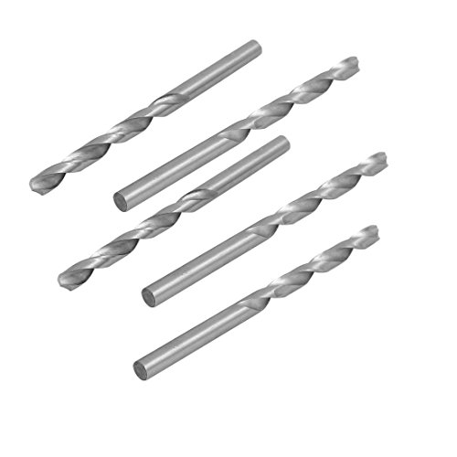 Aexit 5mmx85mm Stainless End Mills Steel Double Flutes Straight Shank End Mill Cutter Drill Tapered End Mills Bit 5pcs