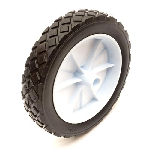 7 Inch Wheel & Solid PU Tyre 7x1.5 Offset Hub 1/2 Inch Bore Push Lawnmower Mower 7 x 1.5 7-1.5 80x4 180-4 Maximum Load 50 kg